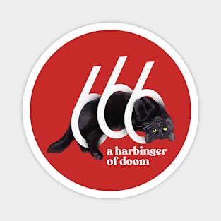 Black Cat and 666: Harbinger of Doom Magnet